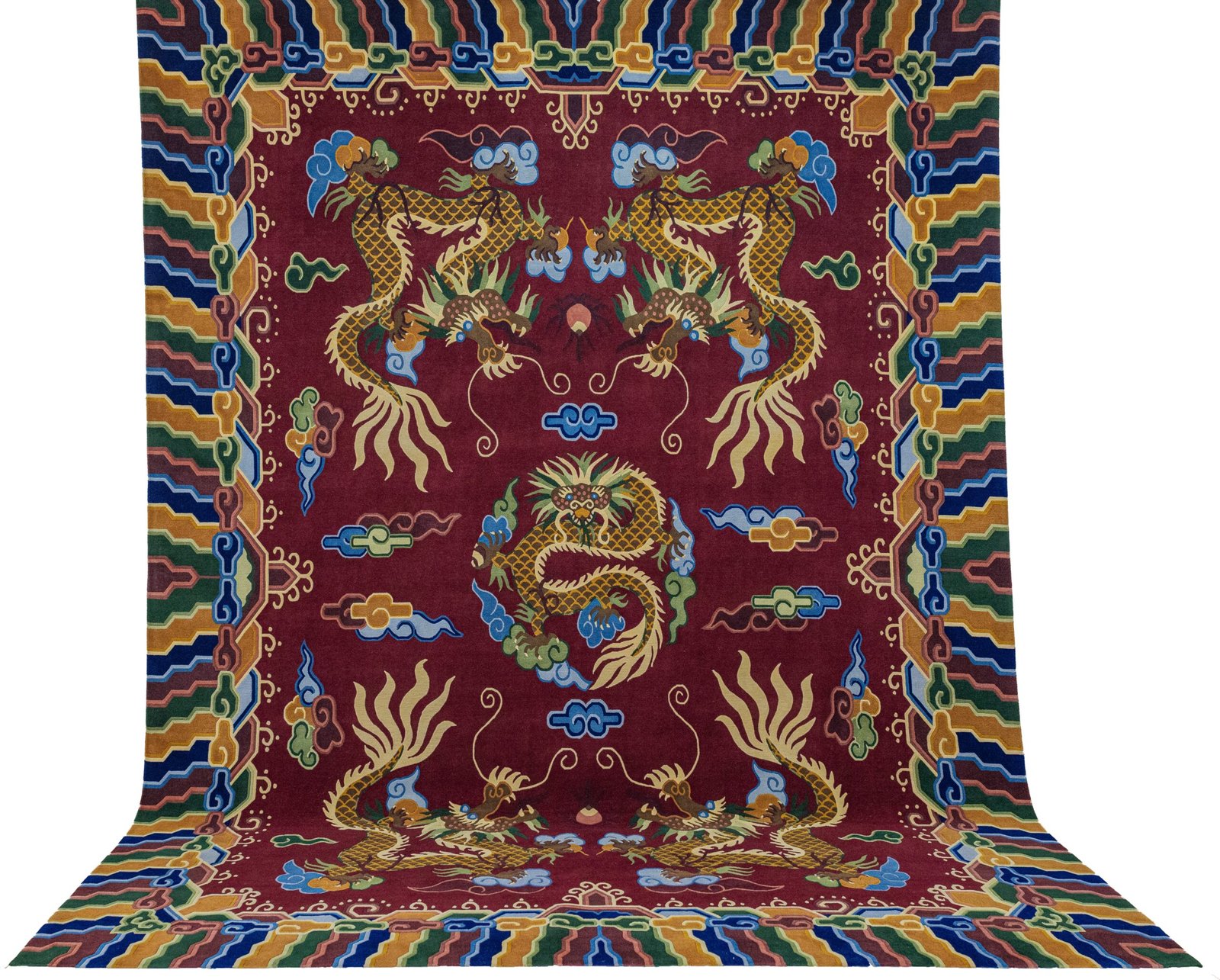 Rakta-Naagdarbaar, 372 x 277 cm, 100% Wolle